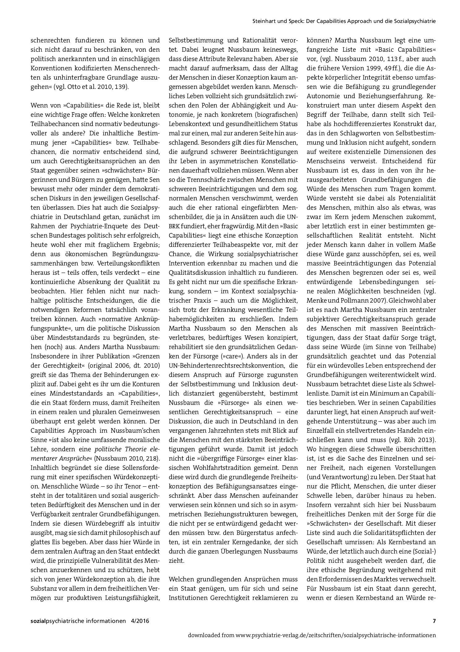 Vorschauseite 4: Der Capabilities Approach und die Sozialpsychiatrie