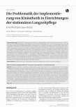 Vorschauseite 1: Die Problematik der Implementierung von Kinästhetik in Einrichtungen der stationären Langzeitpflege.