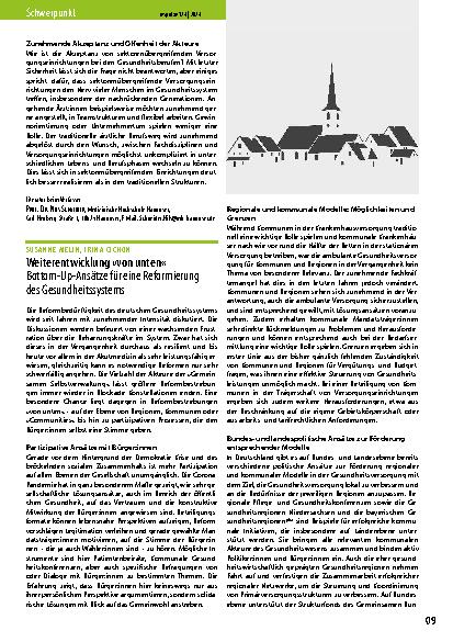 Vorschauseite 2: Sektorengrenzen überwinden – Wie geht s auf der Dauerbaustelle im deutschen Gesundheitswesen voran?