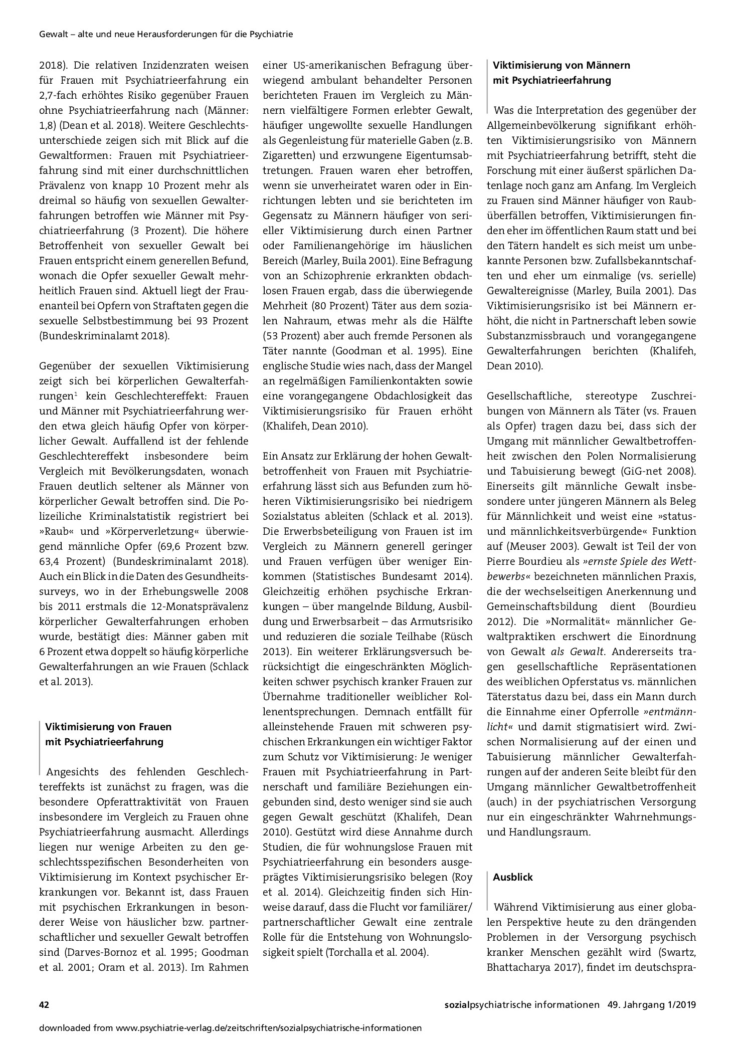 Vorschauseite 3: Psychische Erkrankung, Gewalt und Geschlecht: Ein blinder Fleck in der sozialpsychiatrischen Versorgung
