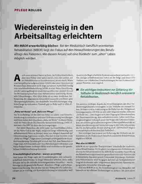 Vorschauseite 1: Wiedereinstieg in den Arbeitsalltag erleichtern