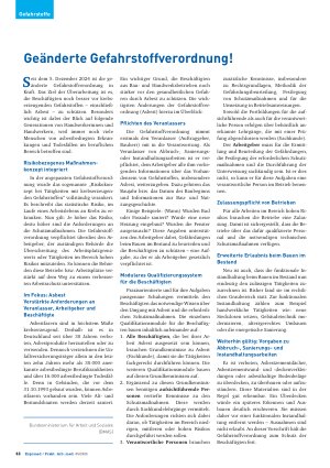 Vorschauseite 1: Geänderte Gefahrstoffverordnung!