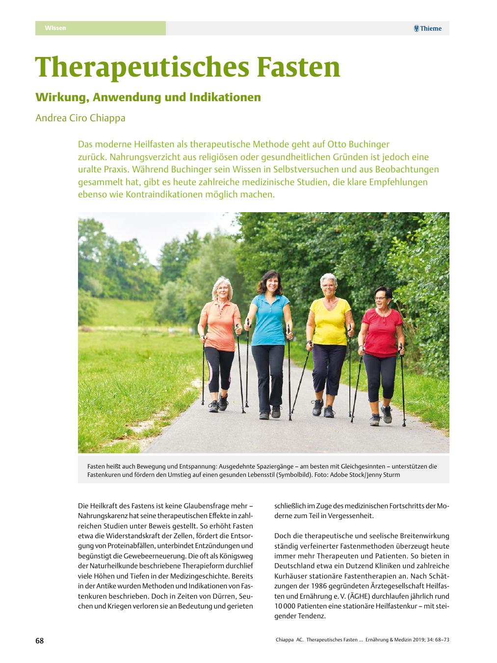 Vorschauseite 1: Therapeutisches Fasten