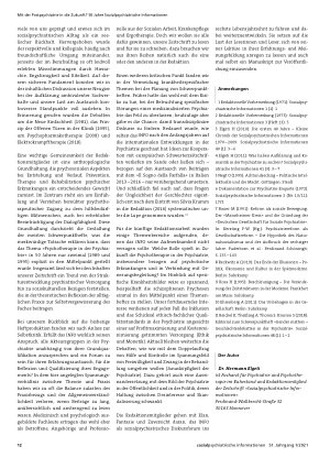 Vorschauseite 6: Wie spiegelt sich die Psychiatriereform der letzten 50 Jahre in der Zeitschrift »Sozialpsychiatrische Informationen«?