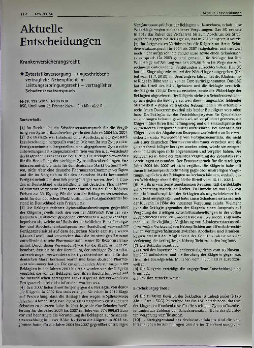 Vorschauseite 1: Krankenversicherungsrecht