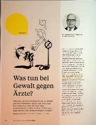 Vorschauseite 1: Was tun bei Gewalt gegen Ärzte?