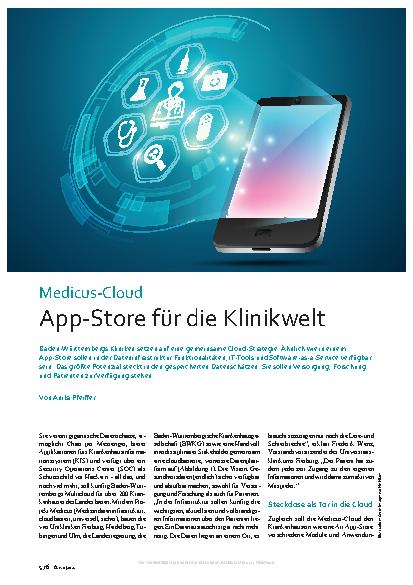 Vorschauseite 1: Medicus-Cloud App-Store für die Klinikwelt