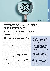 Vorschauseite 1: Krankenhaus-MVZ im Fokus des Gesetzgebers. Marktbeschränkung vs. Marktöffnung. Gedankenspiele.