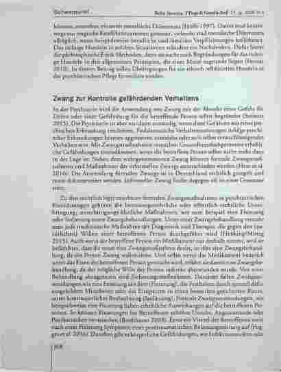 Vorschauseite 3: Zwang gegenüber Patienten - Über den Umgang mit ethischen Herausforderungen in der psychiatrischen Pflege