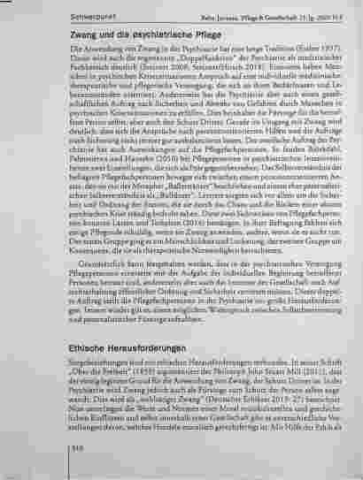 Vorschauseite 5: Zwang gegenüber Patienten - Über den Umgang mit ethischen Herausforderungen in der psychiatrischen Pflege