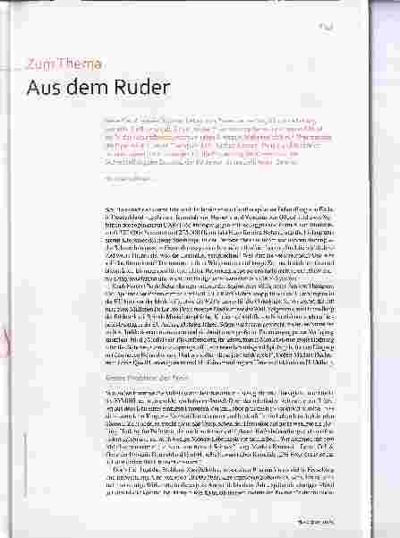 Vorschauseite 1: Aus dem Ruder