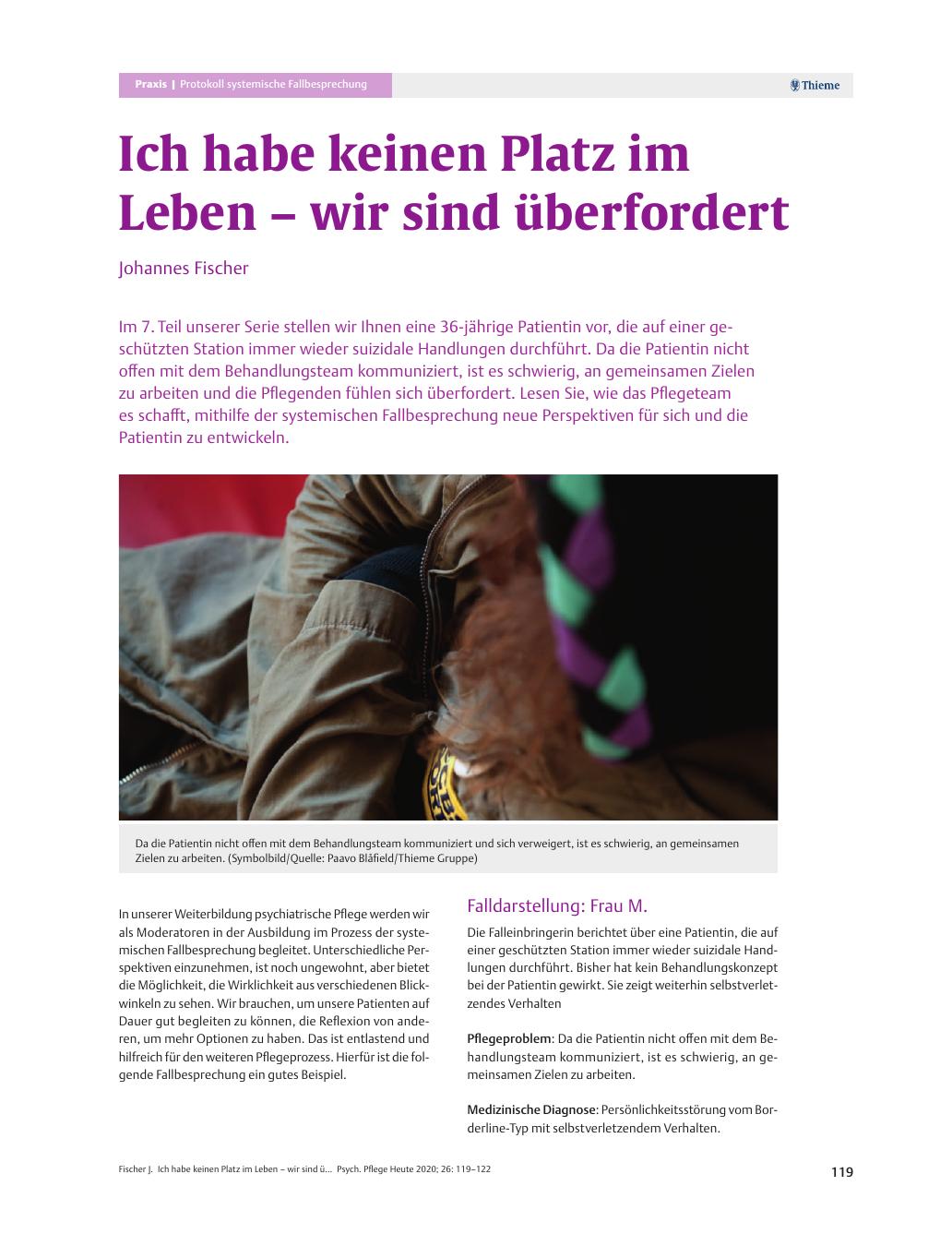 Vorschauseite 1: Ich habe keinen Platz im Leben – wir sind überfordert.