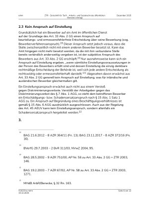 Vorschauseite 6: Die Beschäftigung ausländischer Arbeitnehmerinnen und Arbeitnehmer im öffentlichen Dienst