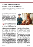 Vorschauseite 1: Altersund Pflegeheime in der Covid-19-Pandemie: Herausforderungen während und nach der Krise