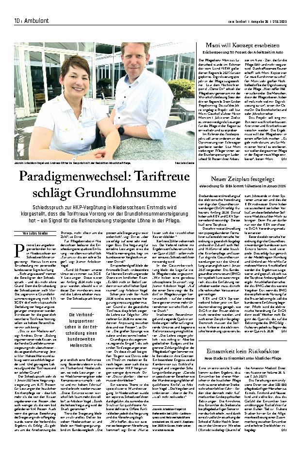 Vorschauseite 1: Paradigmenwechsel: Tariftreue schlägt Grundlohnsumme