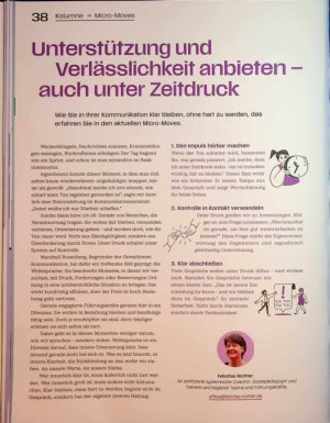 Vorschauseite 1: Unterstützung und Verlässlichkeit anbieten - auch unter Zeitdruck