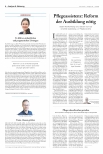 Vorschauseite 1: Pflegeassistenz: Reform der Ausbildung nötig