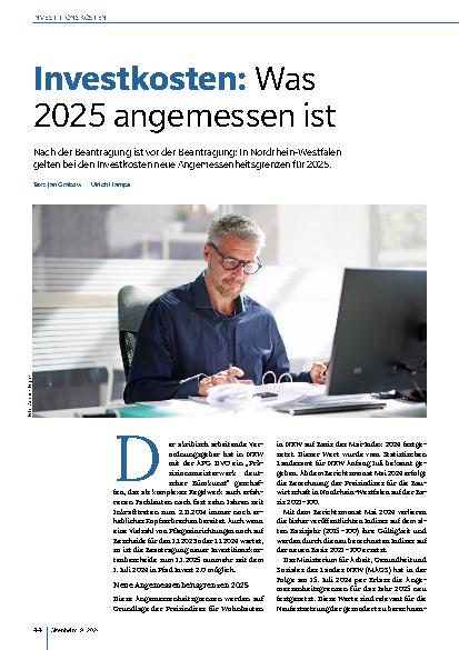 Vorschauseite 1: Investitionskosten: Was 2025 angemessen ist