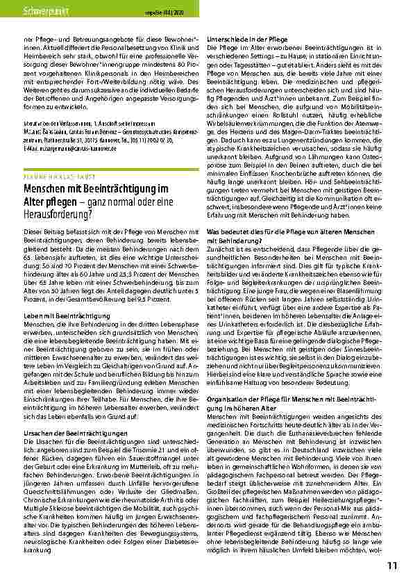 Vorschauseite 2: (Über-)regional vernetzte Gerontopsychiatrie – Ein absolutes Muss!