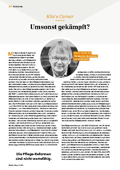 Vorschauseite 1: Umsonst gekämpft?