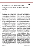 Vorschauseite 1: COVID-19: Ein Booster für die Pflegewissenschaft in Deutschland?