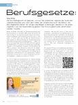 Vorschauseite 1: Berufsgesetze: Novellierung noch in diesem Jahr?