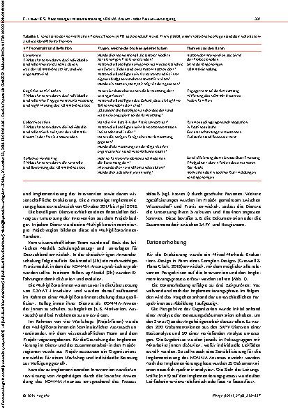 Vorschauseite 3: Implementierung des KOMMA-Ansatzes zur Unterstützung von Angehörigen in der häuslichen Palliativversorgung