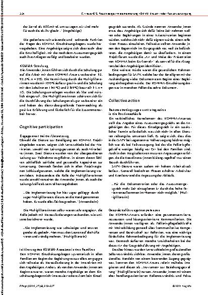 Vorschauseite 6: Implementierung des KOMMA-Ansatzes zur Unterstützung von Angehörigen in der häuslichen Palliativversorgung