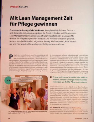 Vorschauseite 1: Mit Lean Management Zeit für Pflege gewinnen