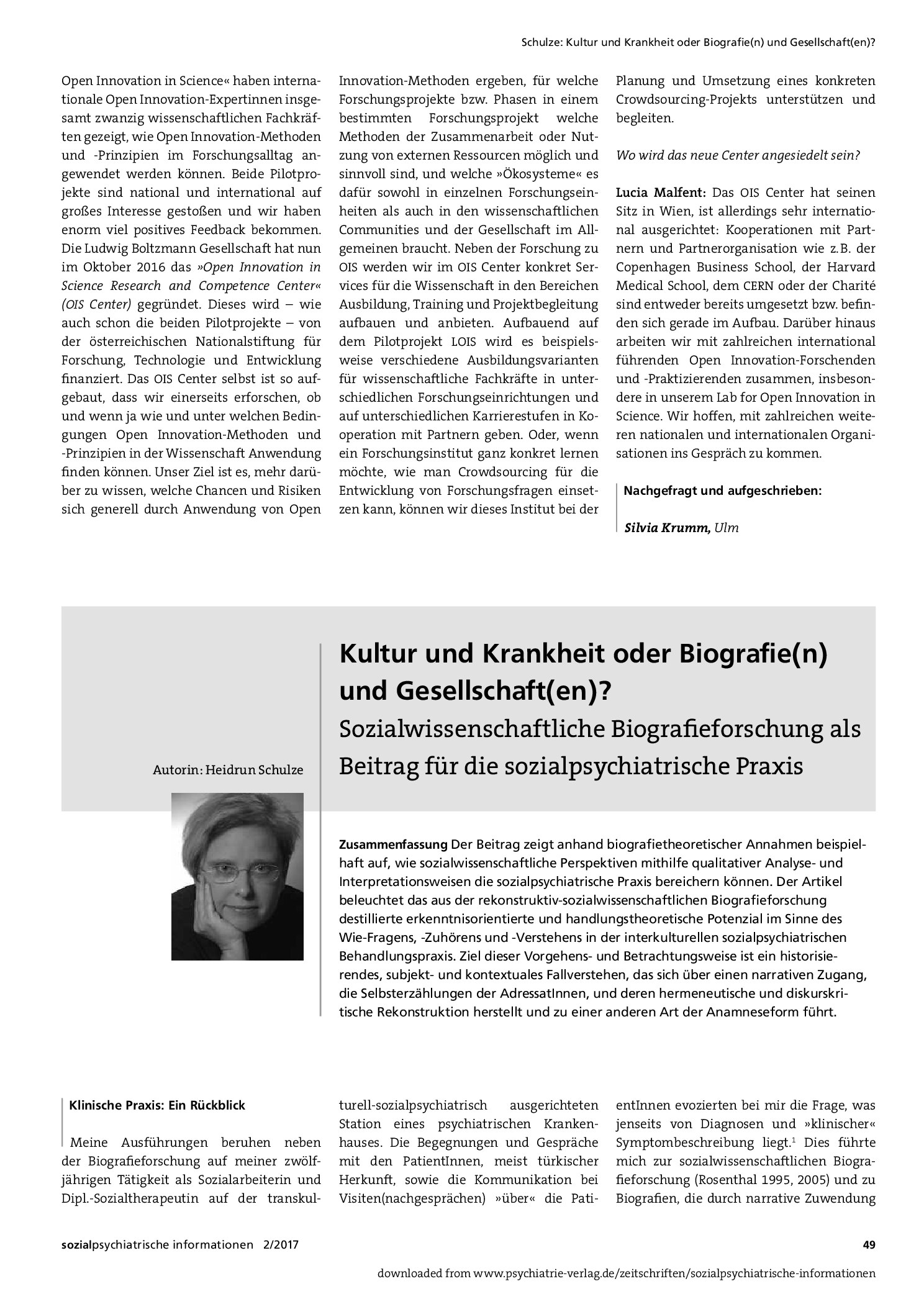 Vorschauseite 3: »Reden Sie mit!« – Das Wissen vieler als Anstoß für neue Forschungsaktivitäten. Eine Initiative der Ludwig Boltzmann Gesellschaft