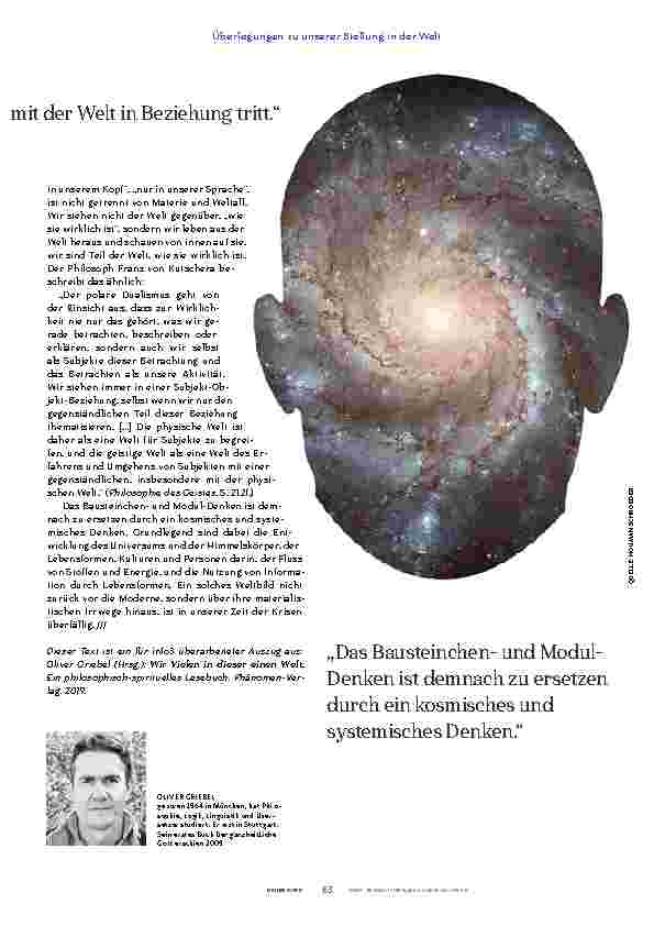 Vorschauseite 4: Der Platz des menschlichen Geistes im kosmischen Ganzen