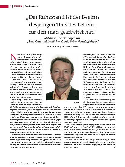 Vorschauseite 1: „Der Ruhestand ist der Beginn desjenigen Teils des Lebens, für den man gearbeitet hat. “