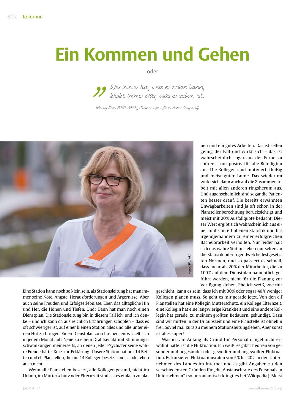 Vorschauseite 1: Ein Kommen und Gehen