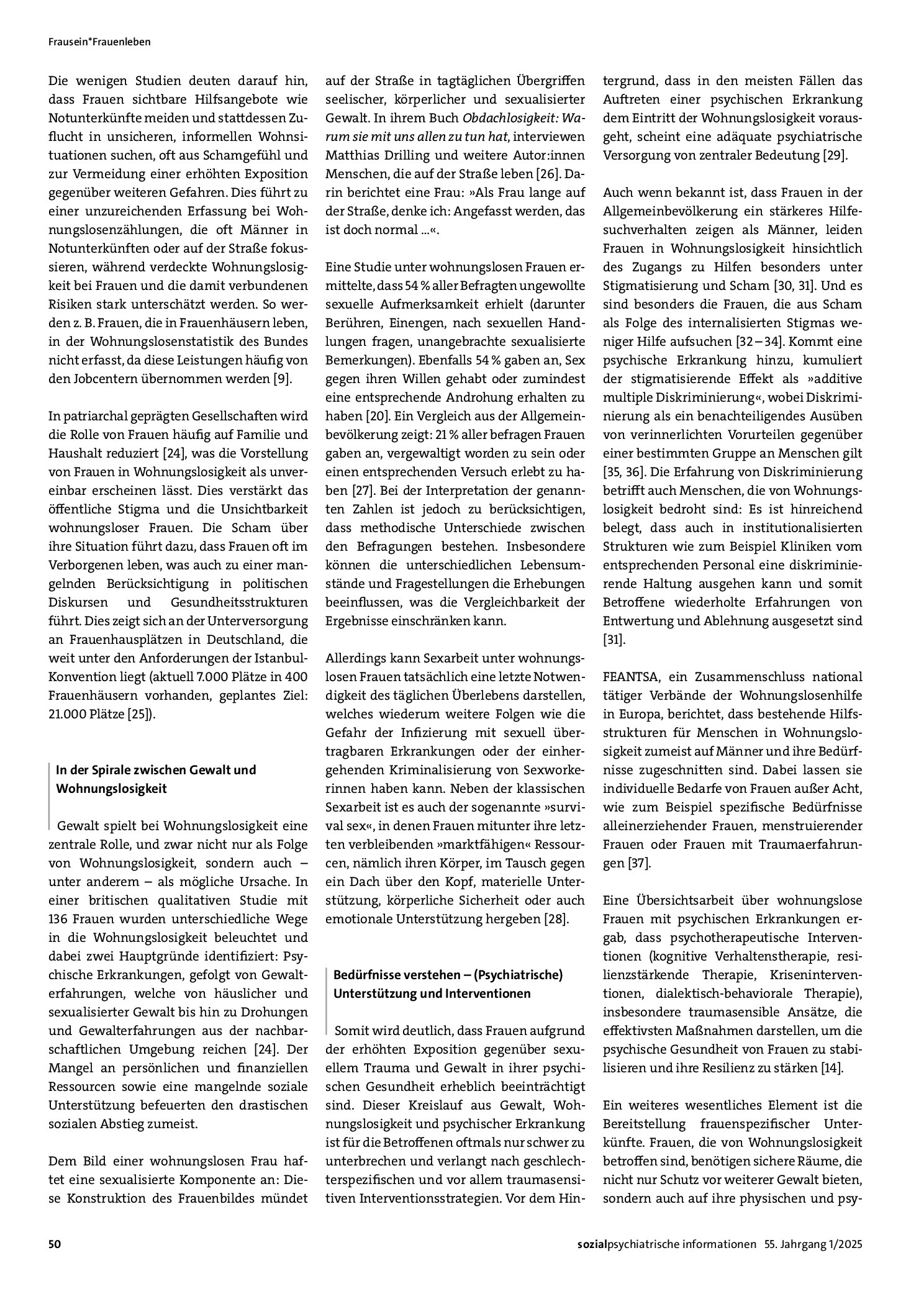 Vorschauseite 3: Frauen und Wohnungslosigkeit: Unsichtbar und gefährdet