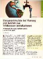 Vorschauseite 1: Einsparpotenziale bei Planung und Betrieb von Trinkwasser-Installationen