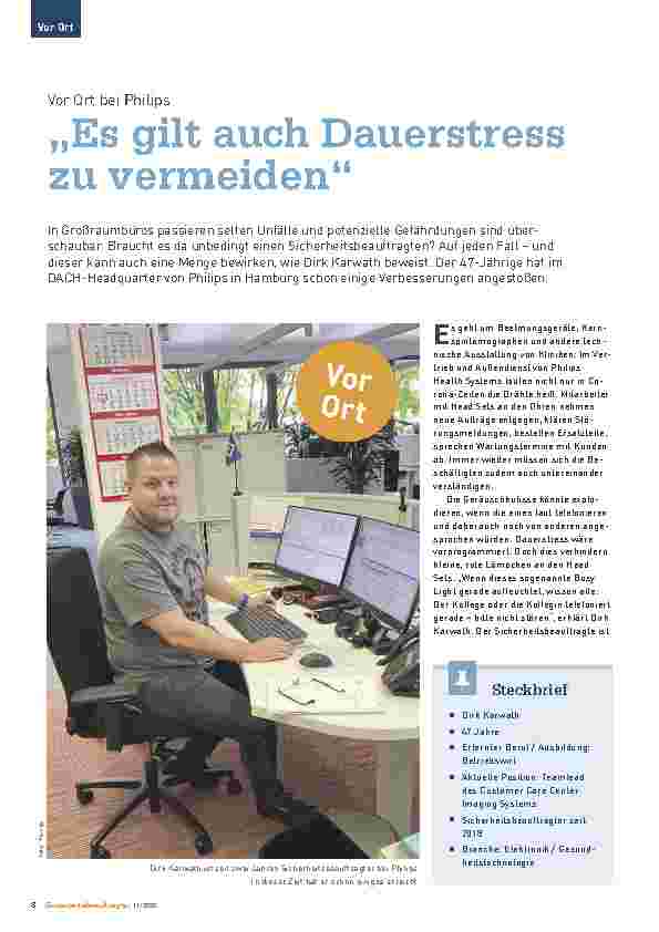 Vorschauseite 1: Es gilt auch Dauerstress zu vermeiden.