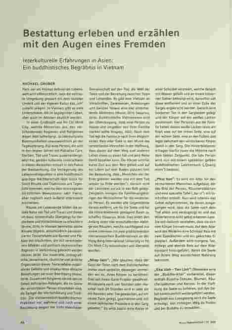 Vorschauseite 1: Bestattung erleben und erzählen mit den Augen eines Fremden