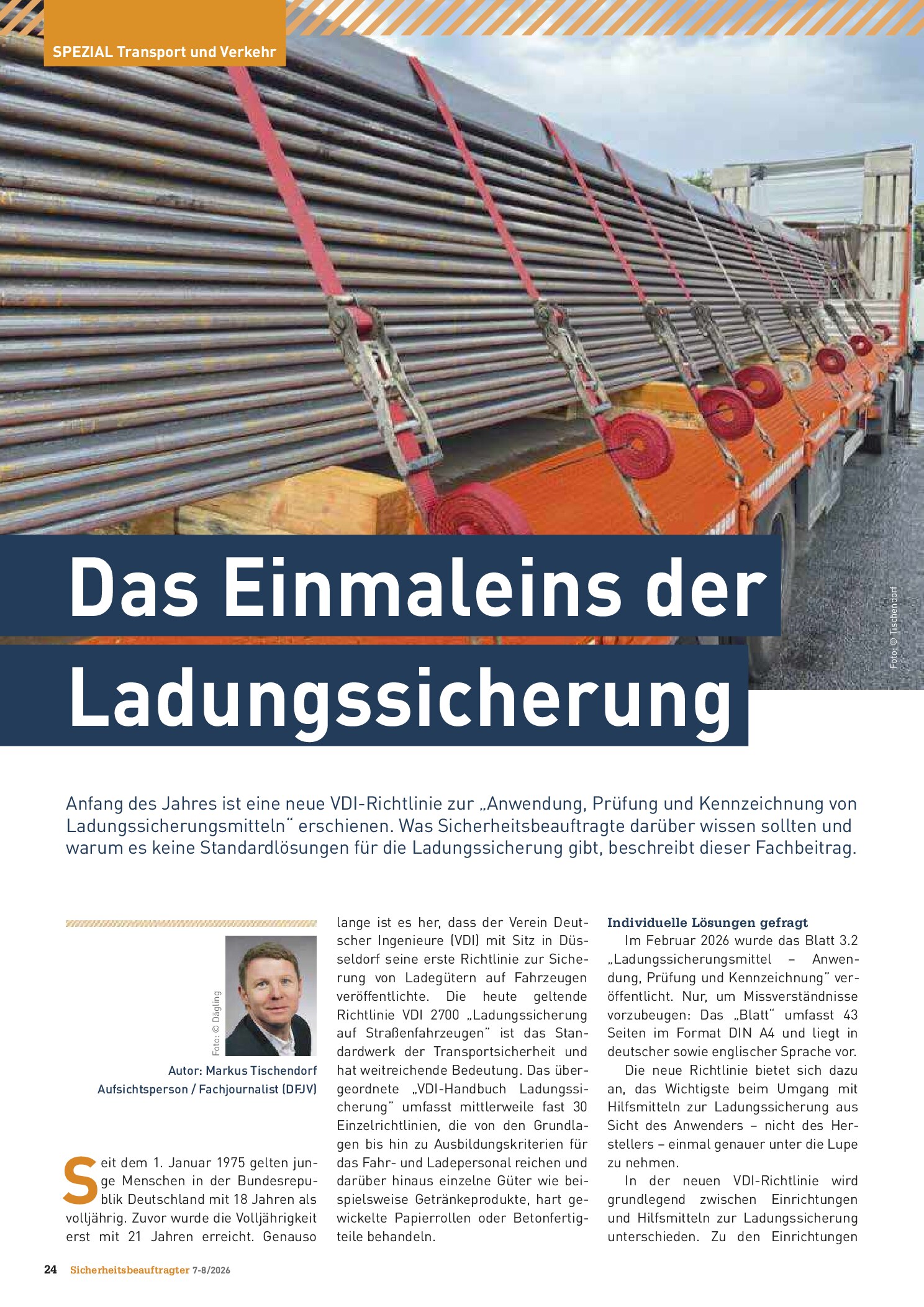 Vorschauseite 1: Das Einmaleins der Ladungssicherung