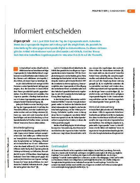 Vorschauseite 2: Informiert entscheiden