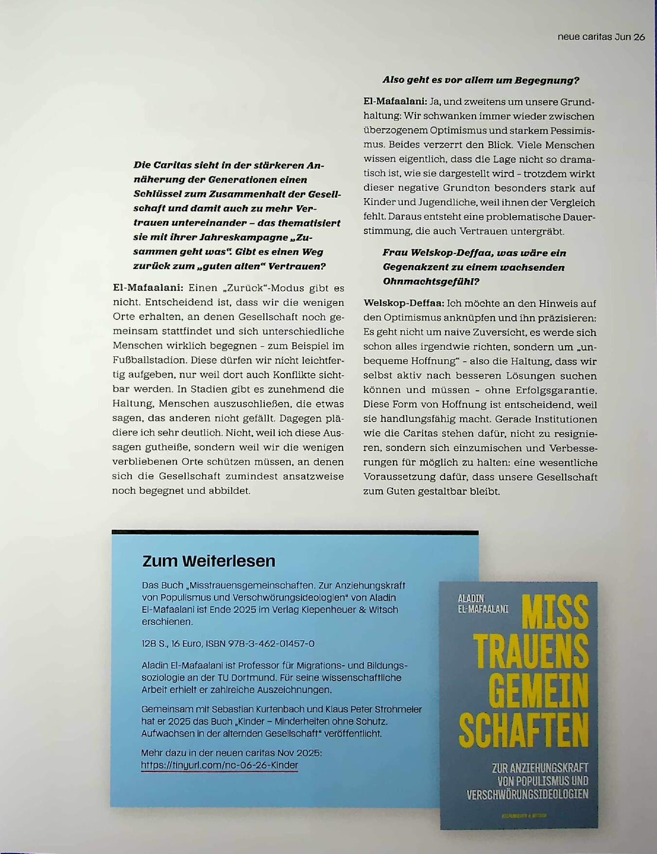 Vorschauseite 6: „Misstrauen schafft heute Zusammenhalt“