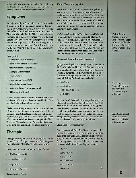 Vorschauseite 2: Der Lauf des (Männer)Lebens 2 Naturheilkunde bei benigner Prostatahyperplasie