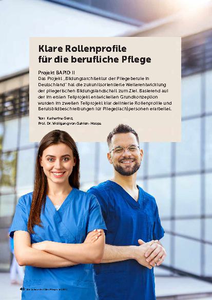Vorschauseite 1: Klare Rollenprofile für die berufliche Pflege