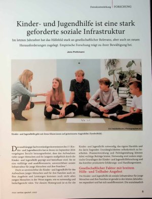 Vorschauseite 1: Kinderund Jugendhilfe ist eine stark geforderte soziale Infrastruktur