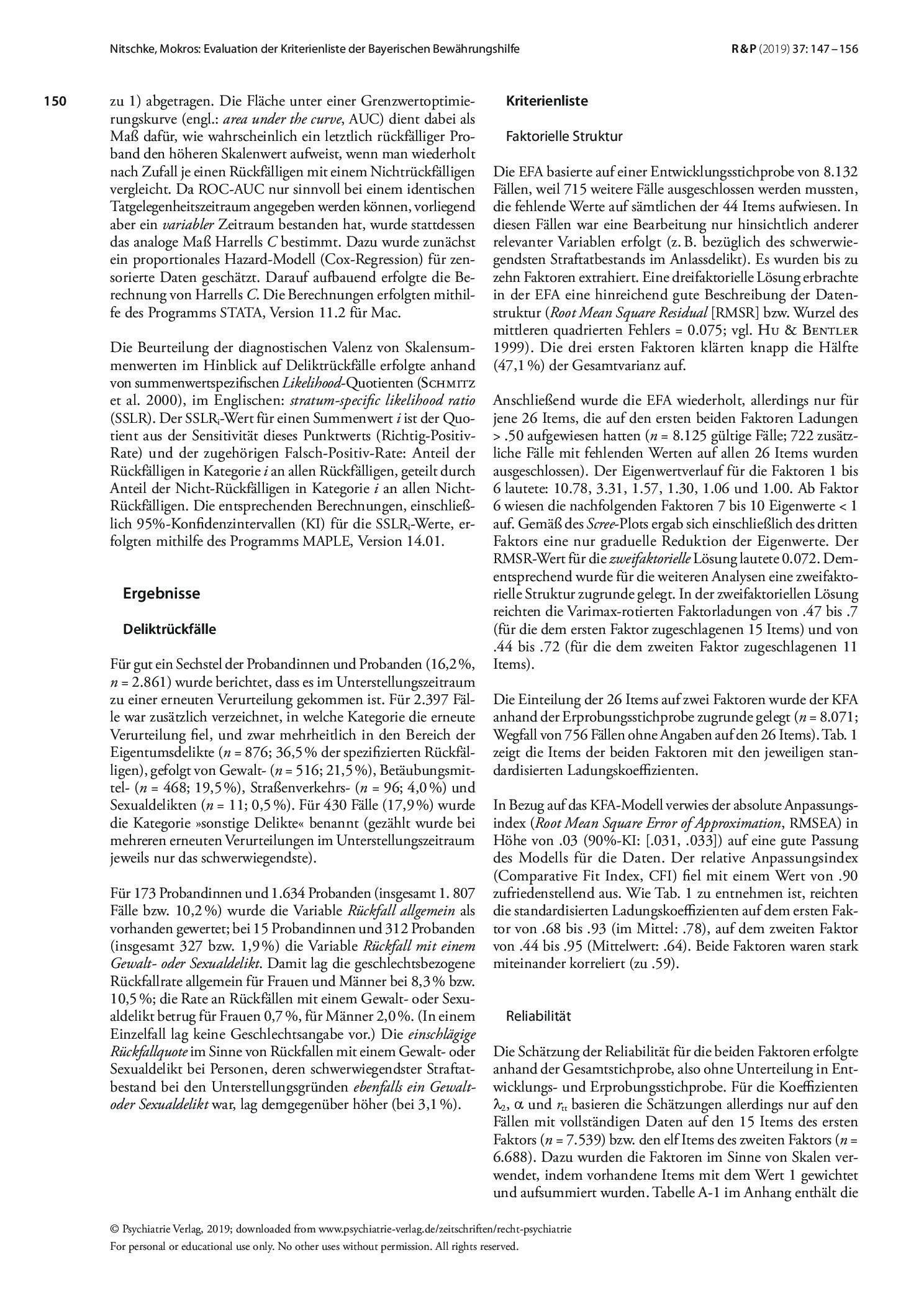 Vorschauseite 4: Evaluation der Kriterienliste der Bayerischen Bewährungshilfe: Die aktuarische Skala für Risikoprobandinnen und -probanden im Ambulanzbereich (ARPA)