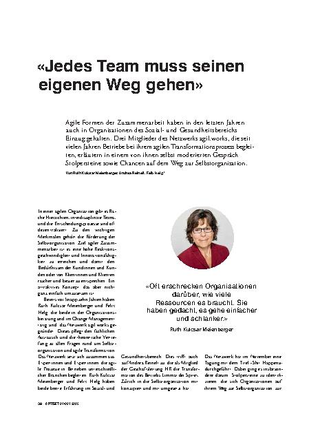 Vorschauseite 1: «Jedes Team muss seinen eigenen Weg gehen»