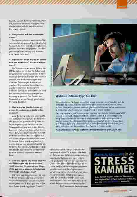 Vorschauseite 2: Simulation auf kleinstem Raum: Selbstversuche in der Stresskammer