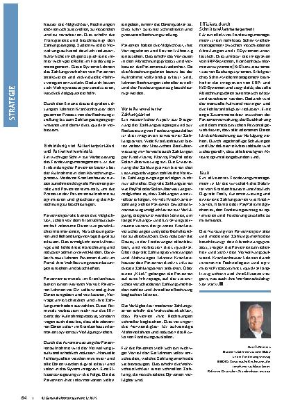 Vorschauseite 3: Forderungsmanagement im Gesundheitswesen