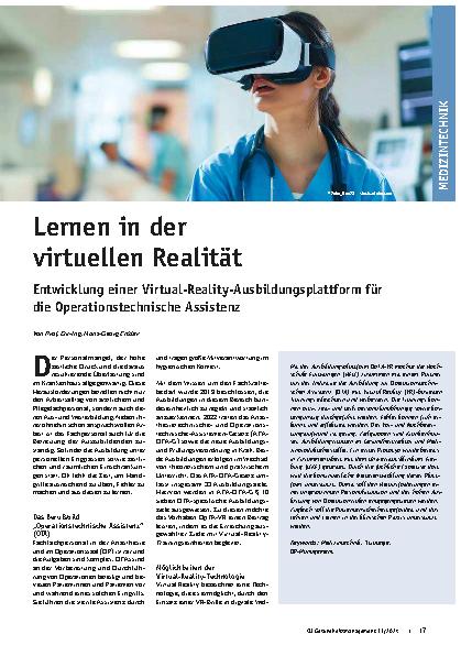 Vorschauseite 1: Lernen in der virtuellen Realität