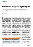 Vorschauseite 1: Schlechtes Zeugnis für Jens Spahn