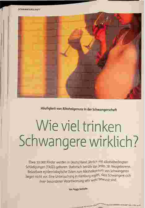 Vorschauseite 1: Wie viel trinken Schwangere wirklich?